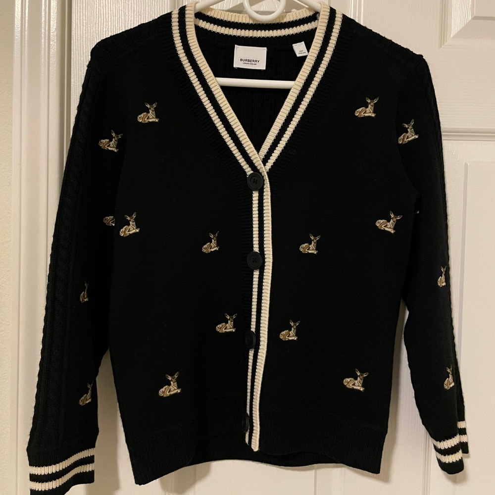 Burberry kids Deer Motif cardigan size 12